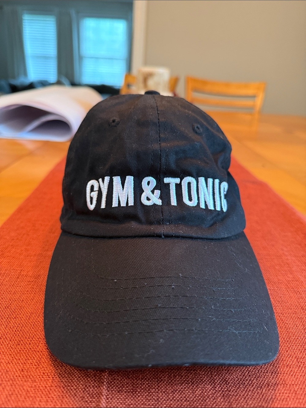 Express GYM & TONIC Embroidered Black Baseball Cap